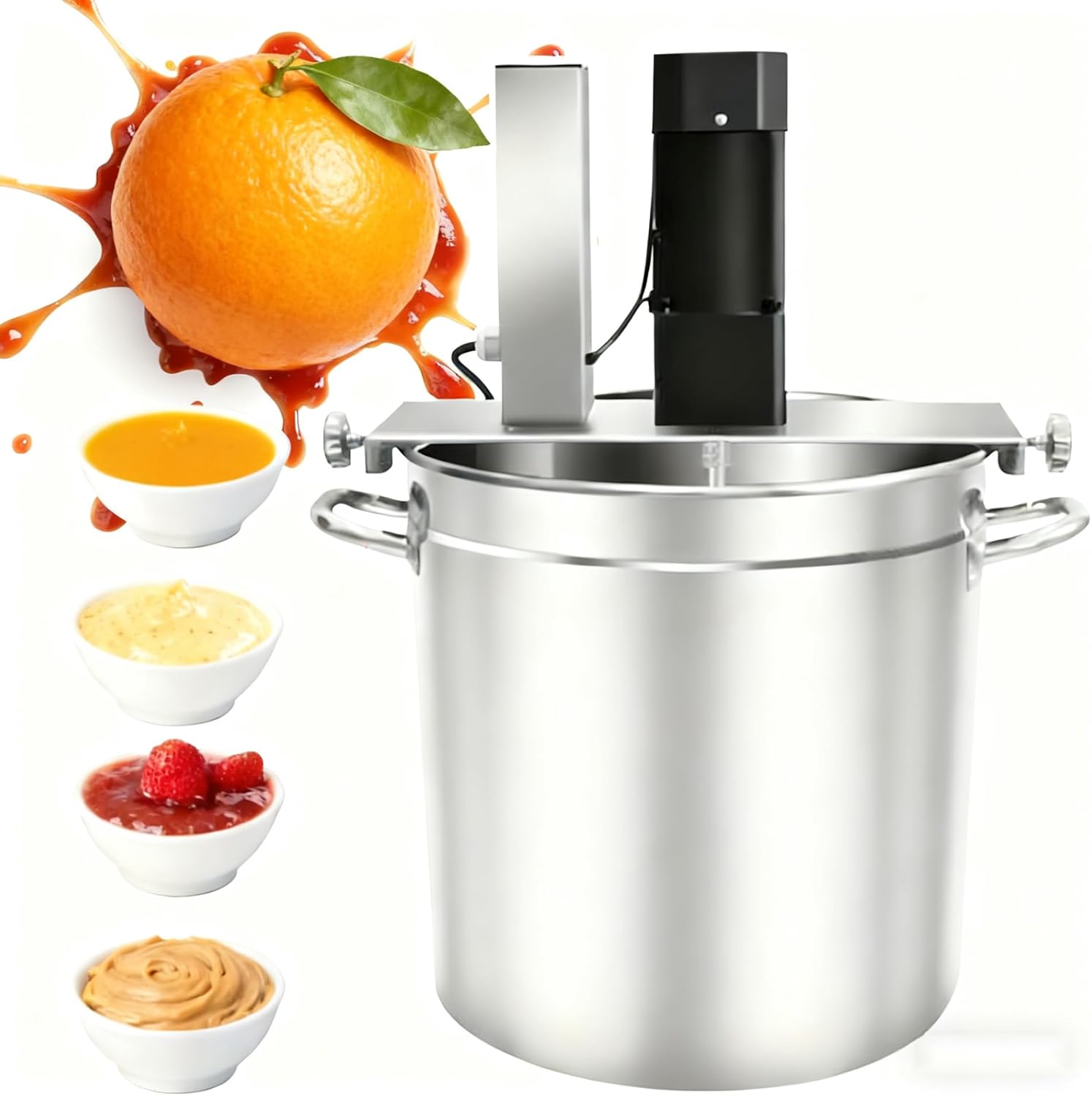 Automatic Sauce Jam Stirrer Machine, Commercial Food Stirrer Pot, with Adjustable Speed & Liftable Scraper & Multi-Stove Use, Pot Seasoning Bottom Soup Sauce Stirrer for Long Cooking