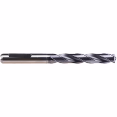#12 Dia. × 6 mm Shank × 44 mm Flute Length × 82 mm OAL, 140°, TiAlN-TA14, 2 Flute, Coolant Thru, HE Solid Carbide Drill