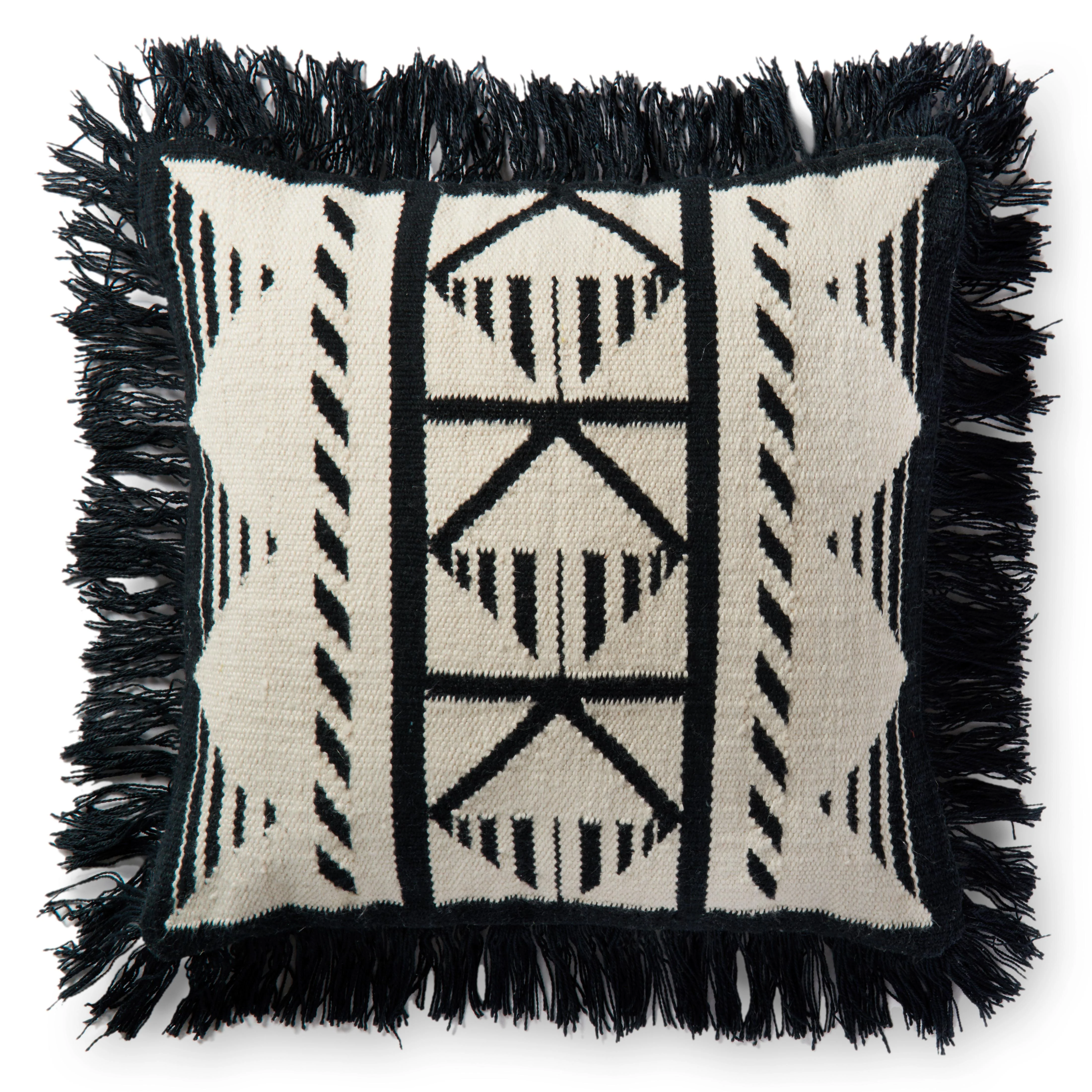 Loloi Pillows With Down Fill In Black / Ivory (P0501)