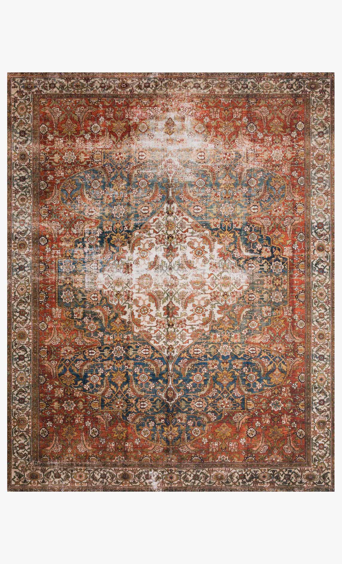 Loloi II Layla Collection - Traditional Power Loomed Rug in Ocean (LAY-05)