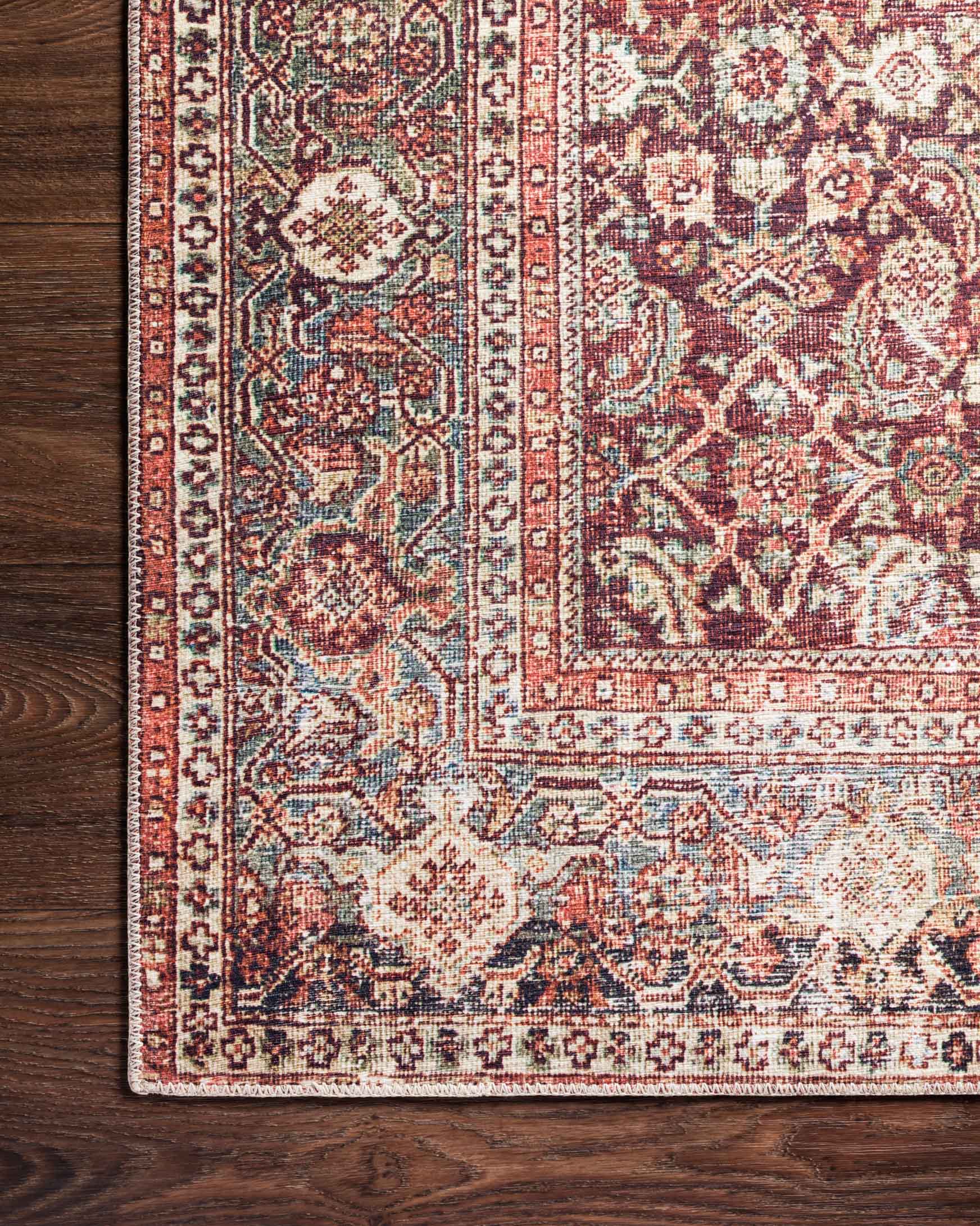 Loloi II Layla Collection - Traditional Power Loomed Rug in Cinnamon & Sage (LAY-11)