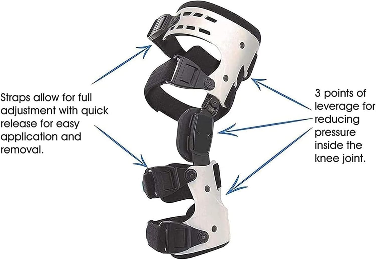 Length Adjustable Knee Joint Fixation Brace Orthosis Knee Support for Rehabilitation Ligament Meniscus Fracture Knee Rehabilitation Knee Pads-Left