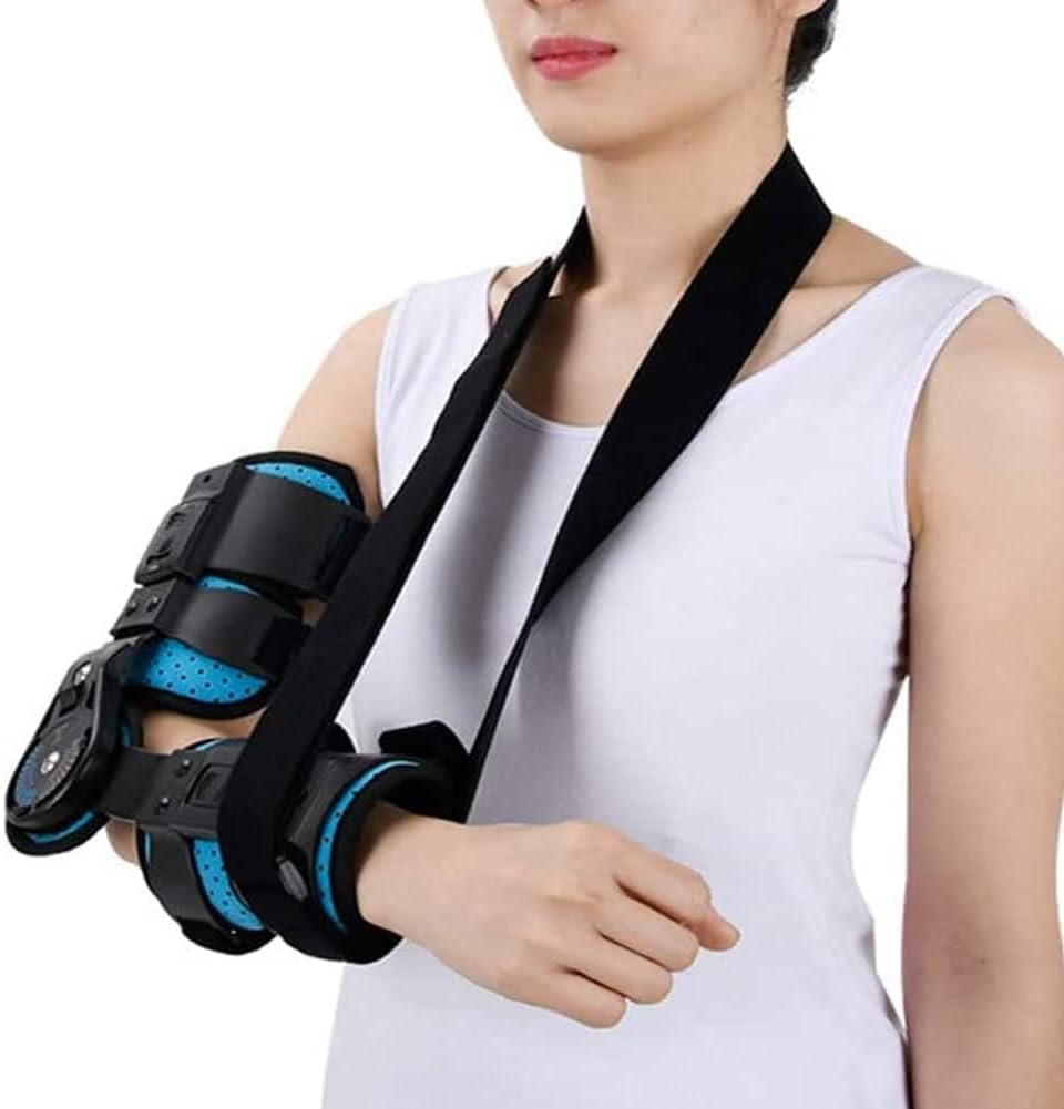 Shoulder Arm Sling Elbow Arm Sling， Arm Support Splint Orthosis， Hinged Brace Sprains Strains Post Op Support Immobilisation， Adjustable Range of Motion - One，