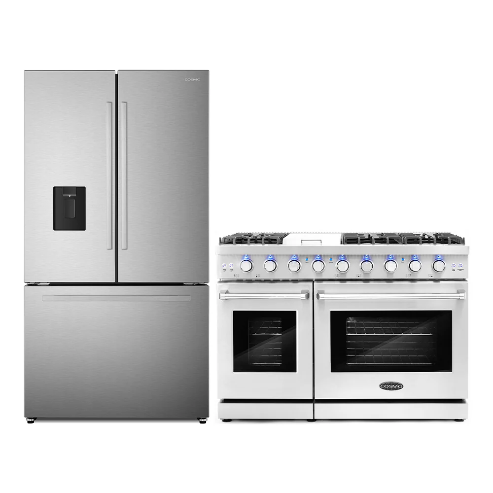 Cosmo 2-Piece Appliance Package - 48-Inch Gas Range and Refrigerator (COS-2PKG-143)