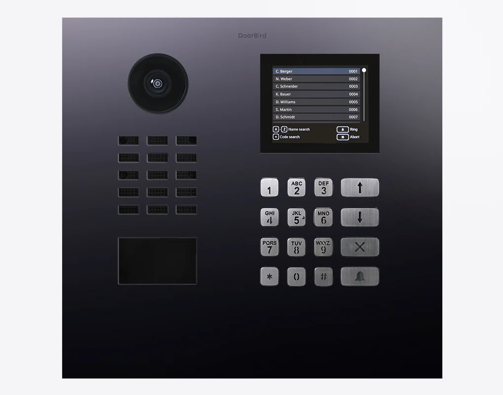 DoorBird D21DKH IP Video Door Station, Multi Tenant Residences Up to 500 Units in Titanium
