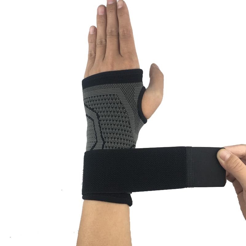 Cycling Sport Wrist Support Brace With Elastic Bandage Compress for Fitness Gym Weightlifting Hand Palm Protector(XL)