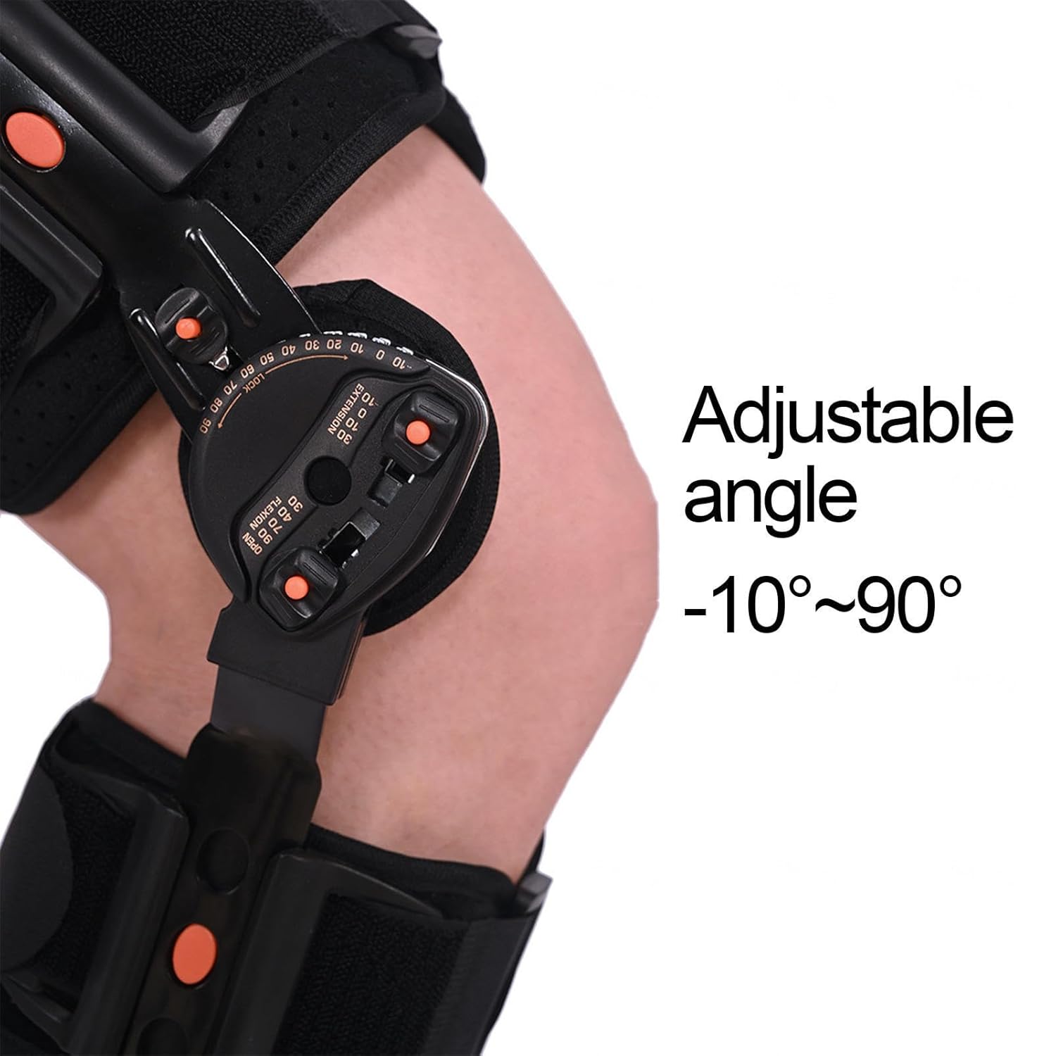 Adjustable Length Knee Fixed Brace for Men Women Lower Limb Brace Knee Injury Brace for ACL, MCL and PCL Injury, Post Op Knee Immobilizer