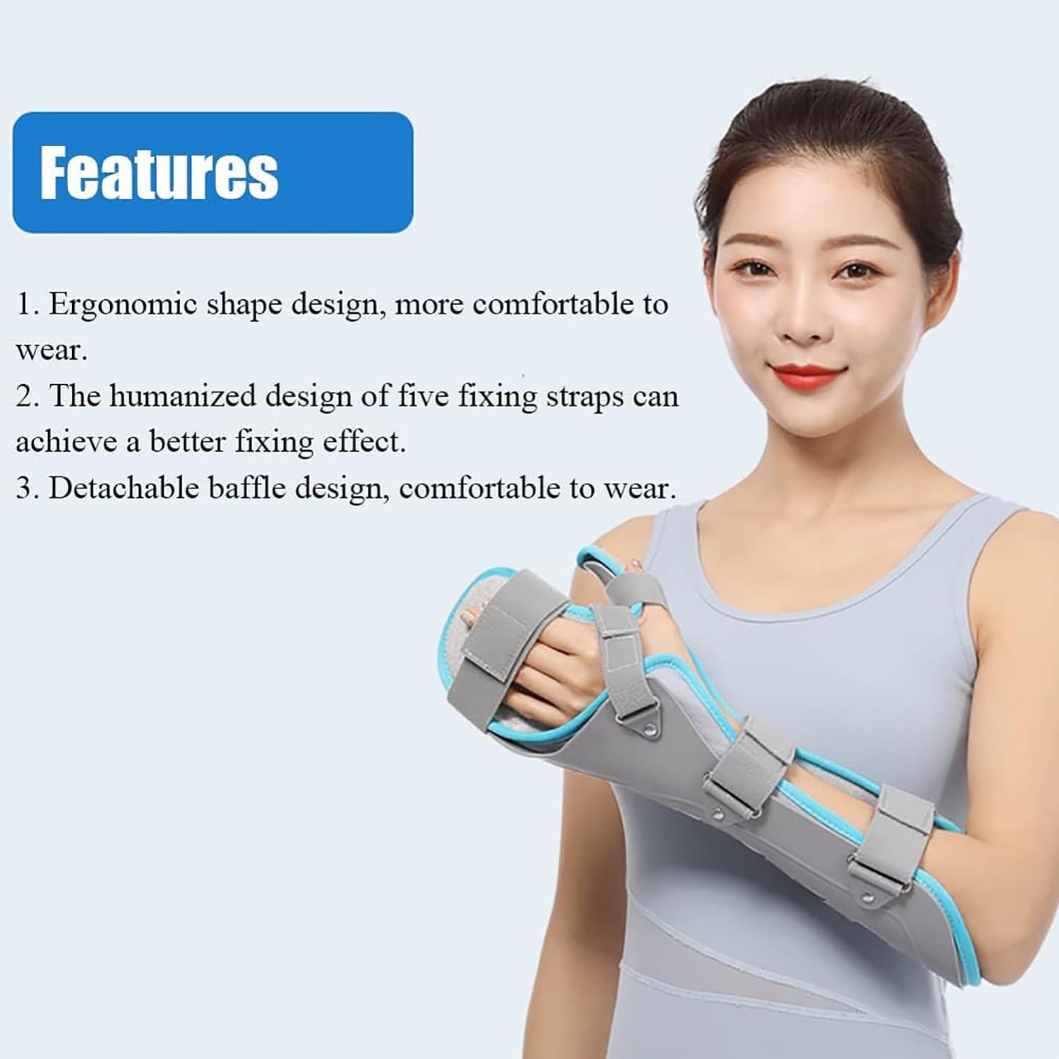Adjustable Wrist Support Orthotics, Hand Fracture Fixed Strap, Hollow Hard Shell Splint, 360° Protection, Pressure Fixation, External Fixation for Fractures or Soft Tissue Injuries