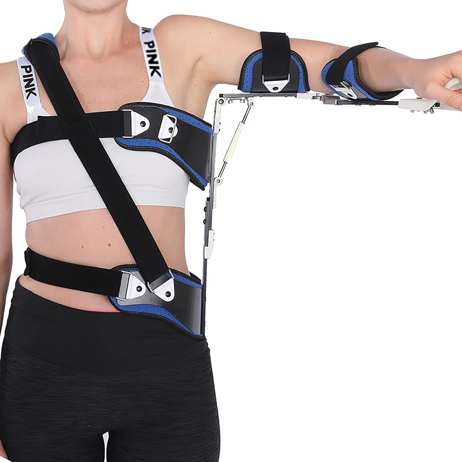 FoRes Shoulder Arm Support Bracket Shoulder Abduction Fixation Brace Adjustable Medical Elbow Support Aluminum Brace With Hand Rest Breathable Liner Elbow Adjustment,57 * 22 * 7cm