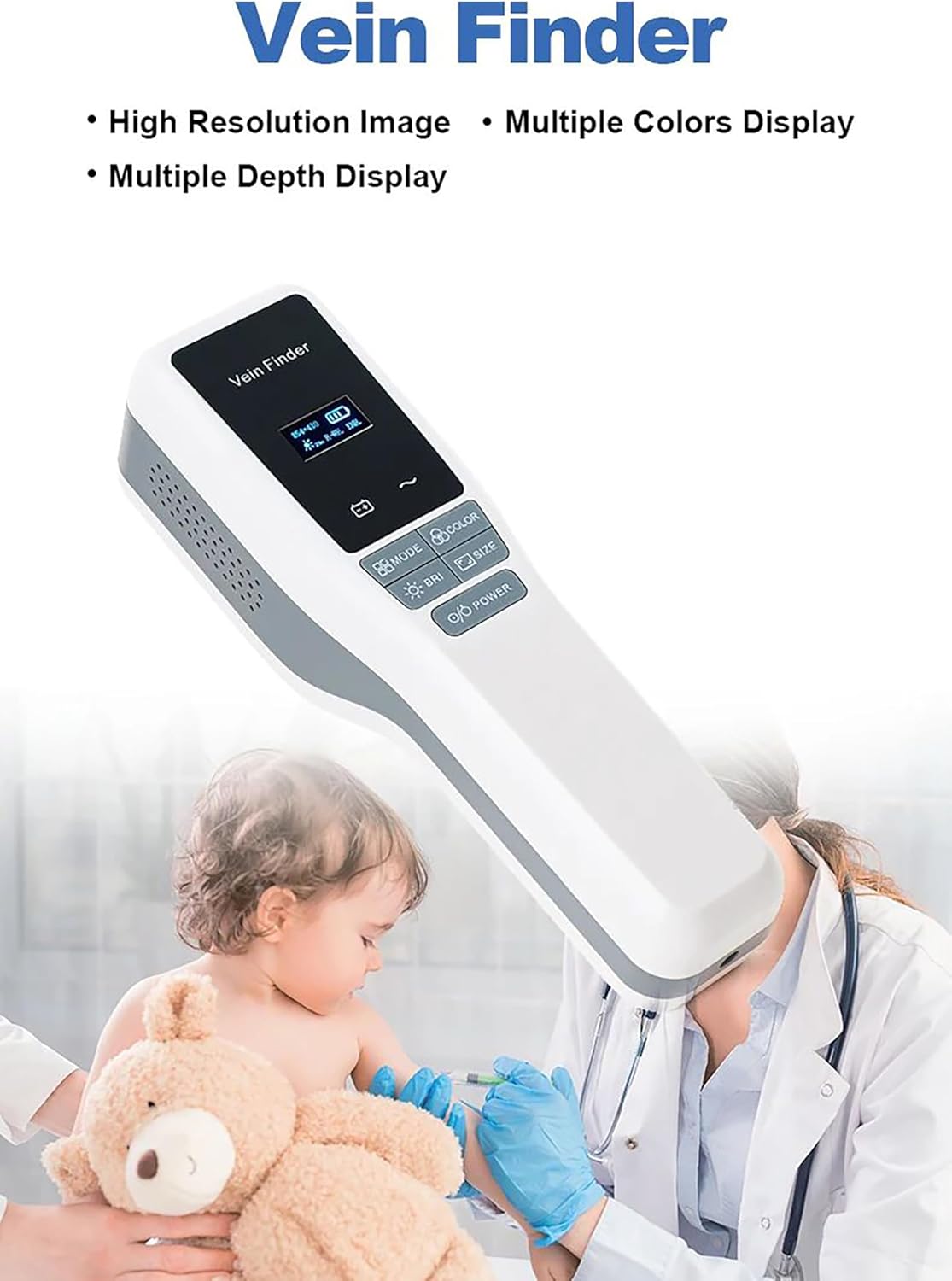 2025 Infrared Vein Finder Locator, Red Light IV Access Viewer Locator, Blood Vessel Venipuncture Vein Finder, Handhold Vein Light Projection Visualization, for Clinics, Homes Use