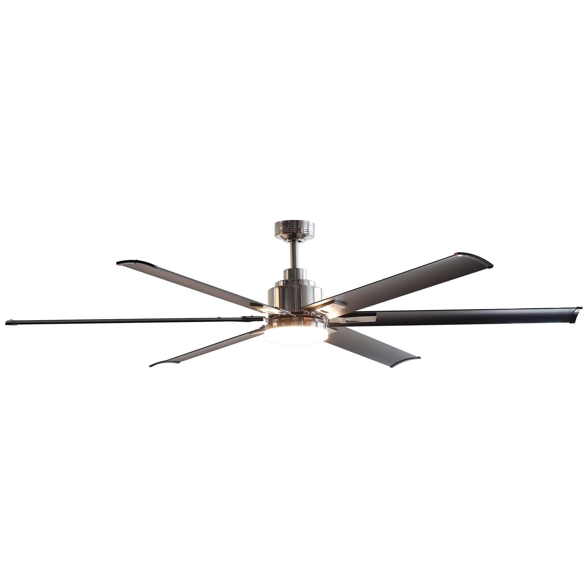 Parrot Uncle 72-Inch Bankston Modern DC Motor Downrod Mount Reversible Ceiling Fan with Lighting and Remote Control