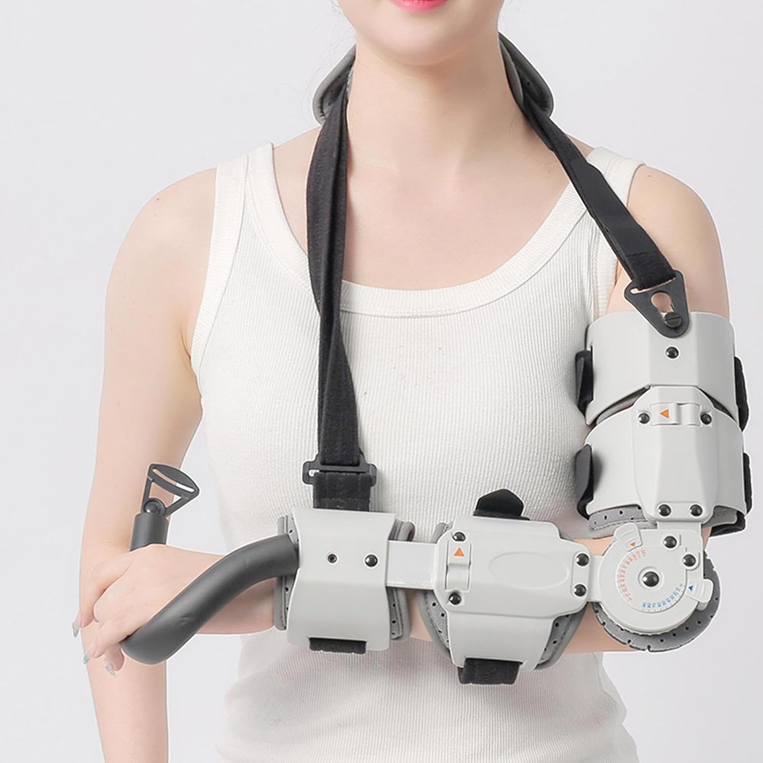 Adjustable Elbow Joint Brace for Men Women Elbow Stabilizer for Sprain Dislocation Fracture Elbow (Right)