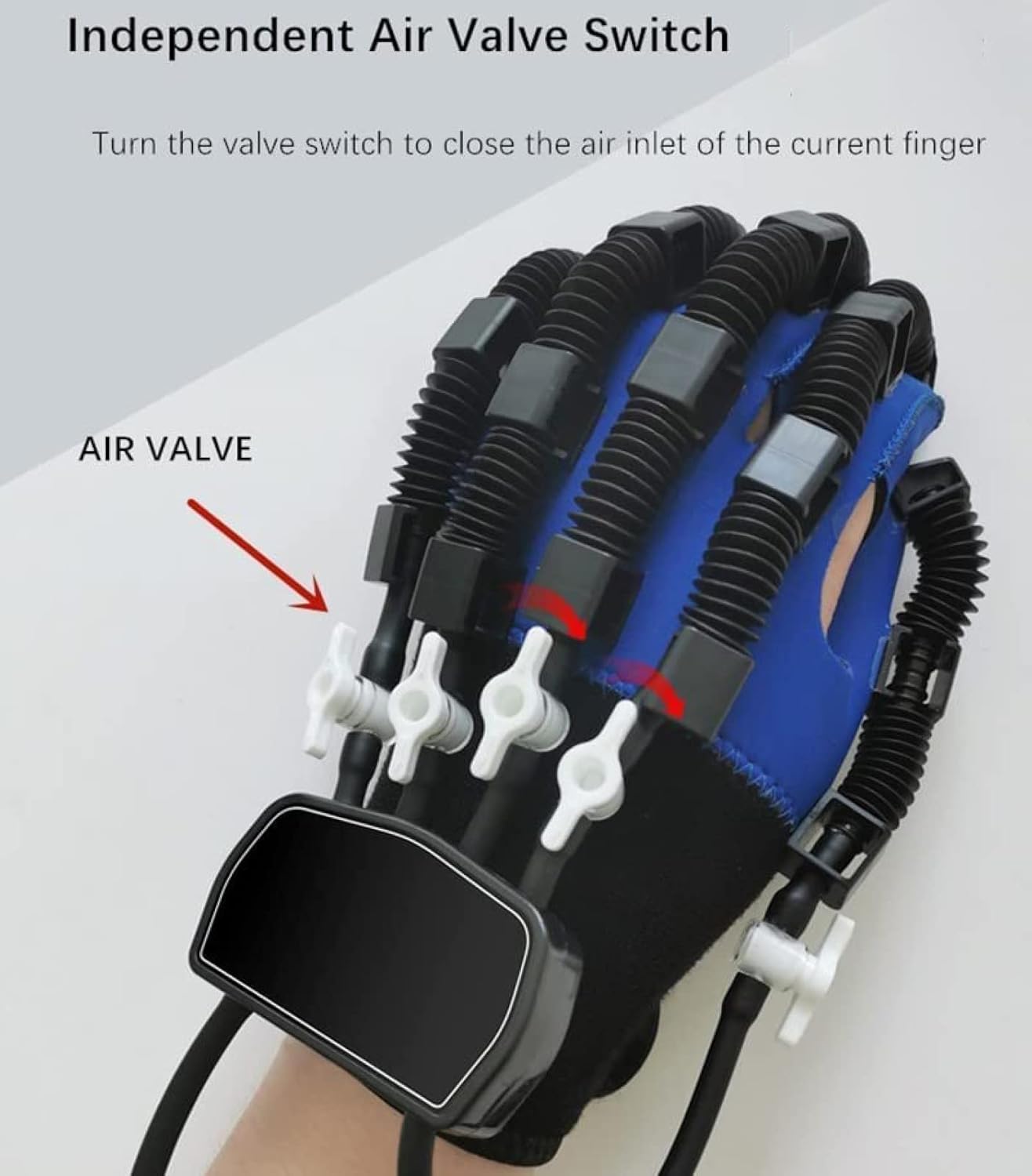 DKULMN Hand Function Rehabilitation Robotic Gloves, Finger and Hand Function Rehabilitation Trainer Robotic Rehab Gloves for Kids Elderly Recovery Exercise Physical Equipment,Right,Medium