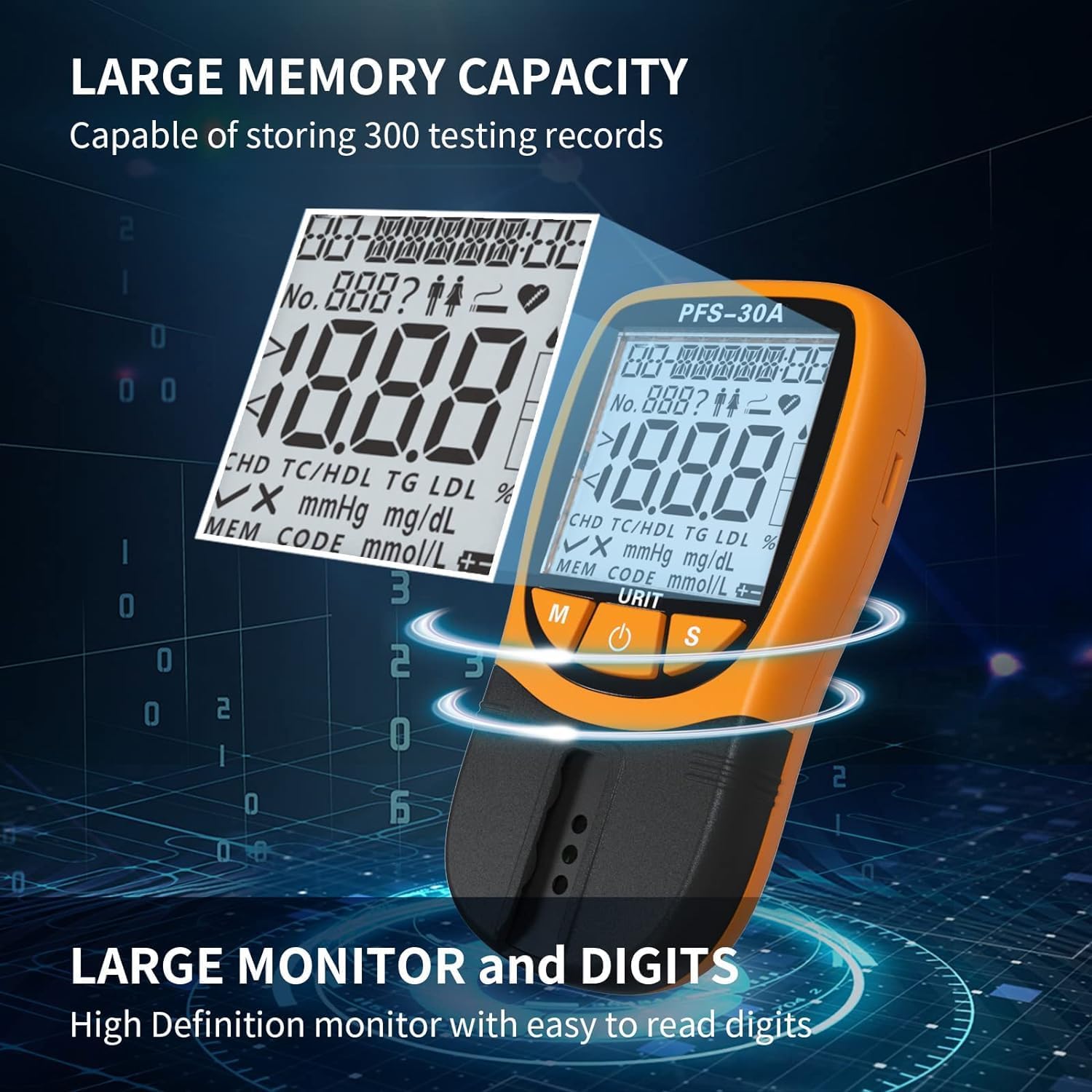 URIT 5 in 1 Lipid Test Kit with 10 Cholesterol Test Strips for Home Use (PFS-30A