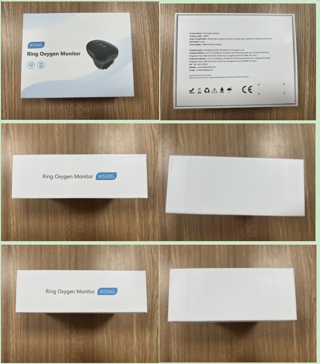 Pulse Oximeter O2 Ring Oxygen Monitor Blood Oxygen Saturation with Vibration Reminder Continuous Recording of SpO2&PR Rechargeable Pulse Ox continuous pulse oximeter with Bundle APP Provides Report