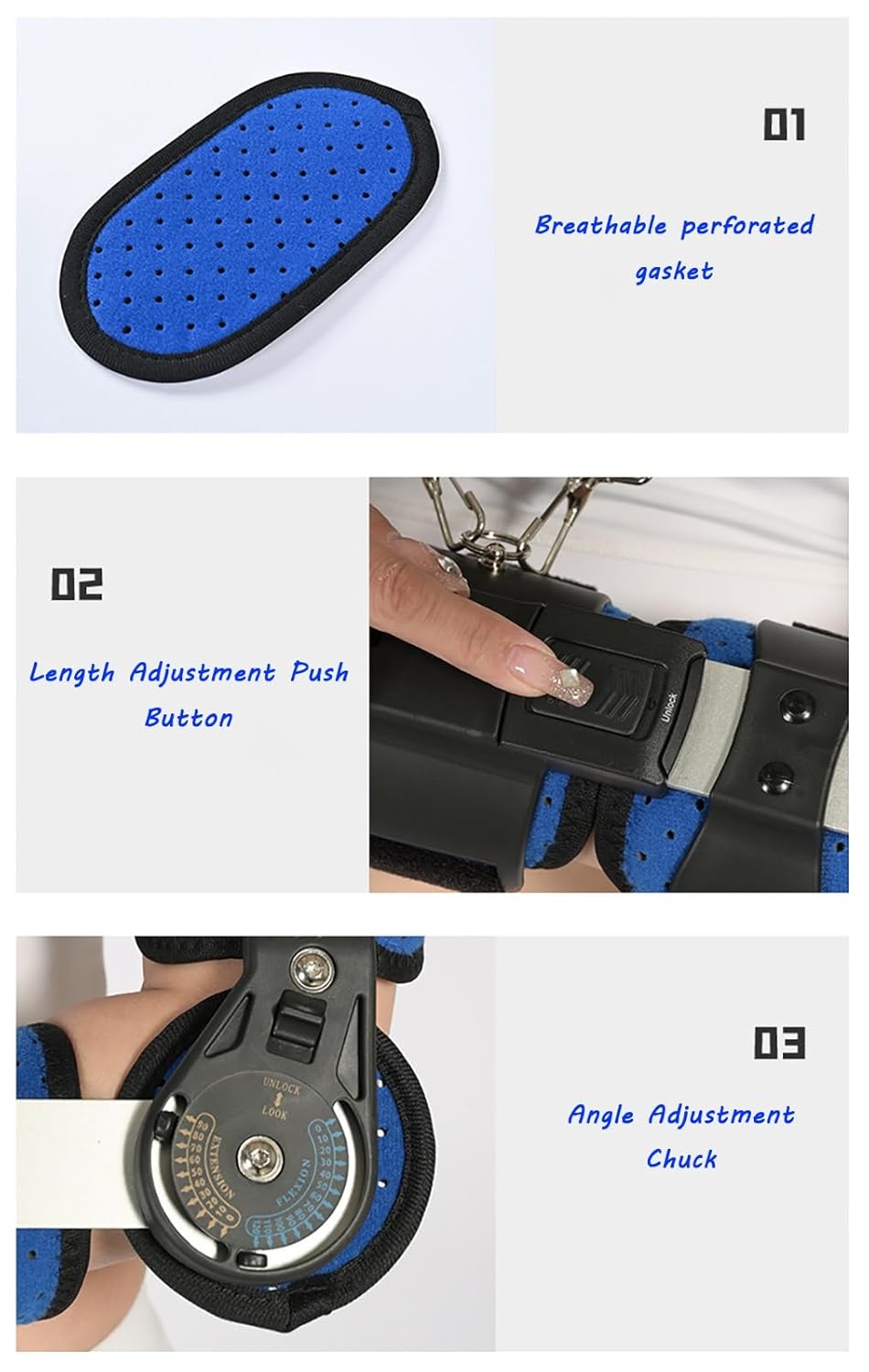 Postoperative Elbow Sleeve Stabilizer with Adjustable Rom Hand Splint To Support Recovery from Postoperative Arm Injury Hinged Elbow Sleeve