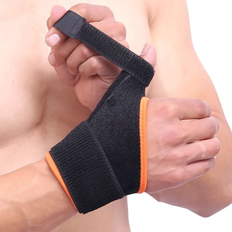 1PCS Thumb Splint with Wrist Support Brace-Thumb Brace for Carpal Tunnel or Tendonitis Pain Relief,Thumb Splint Stabilizer(Orange,Right Hand)