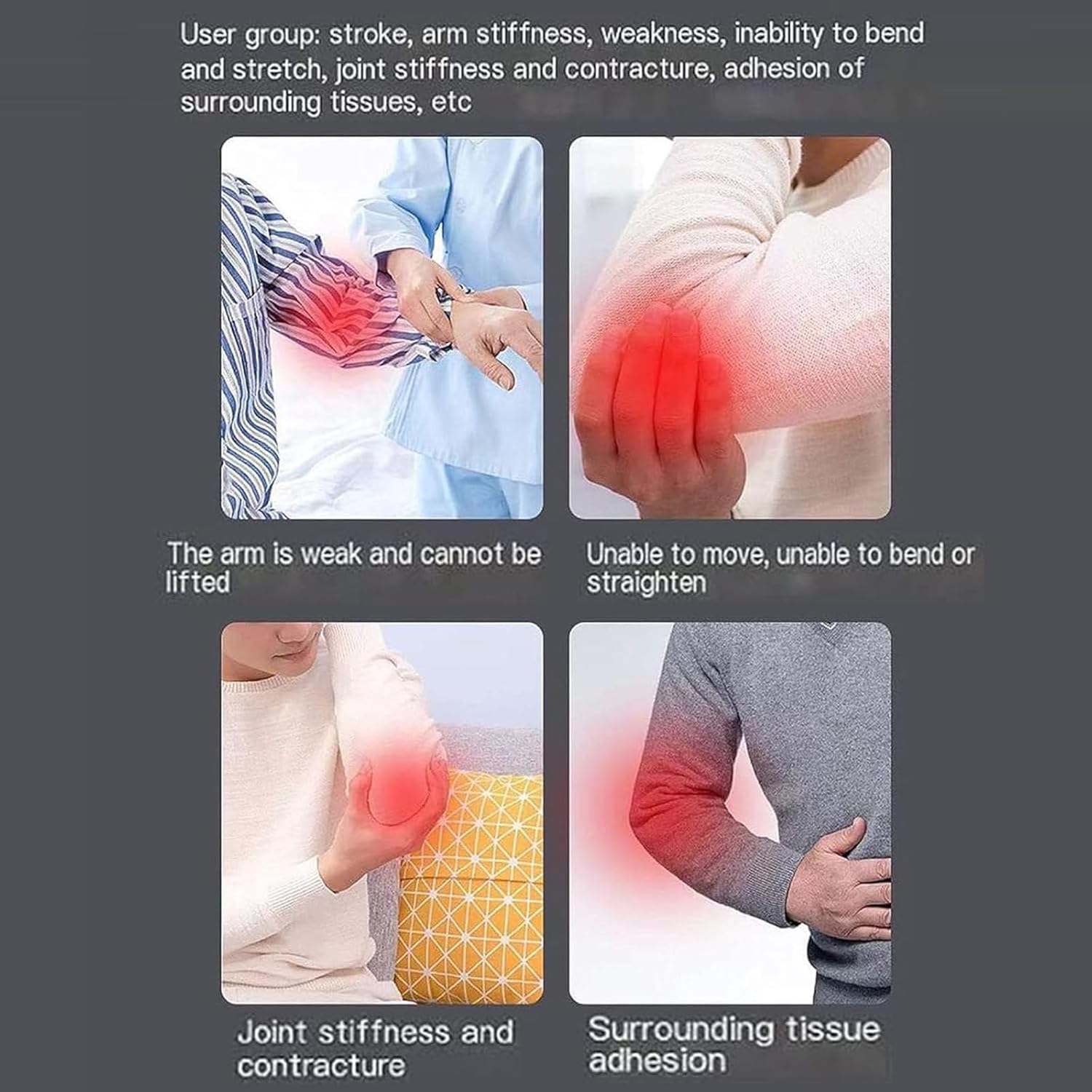 Brace Electric Elbow Joint Rehabilitation Device,Elbow Flexion and Extension Trainer,Post Op Elbow Brace Stabilizer Splint for Stroke Hemiplegia Patients,Right