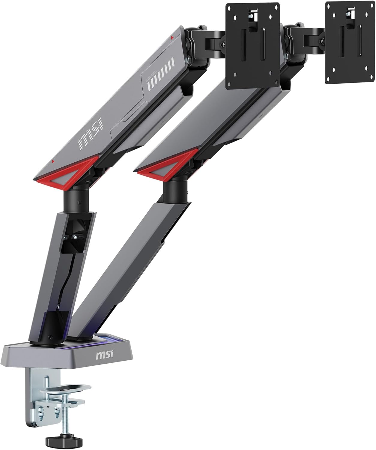 MSI MPG MT161DR - Premium RGB Dual Monitor Stand Arms, 17-38