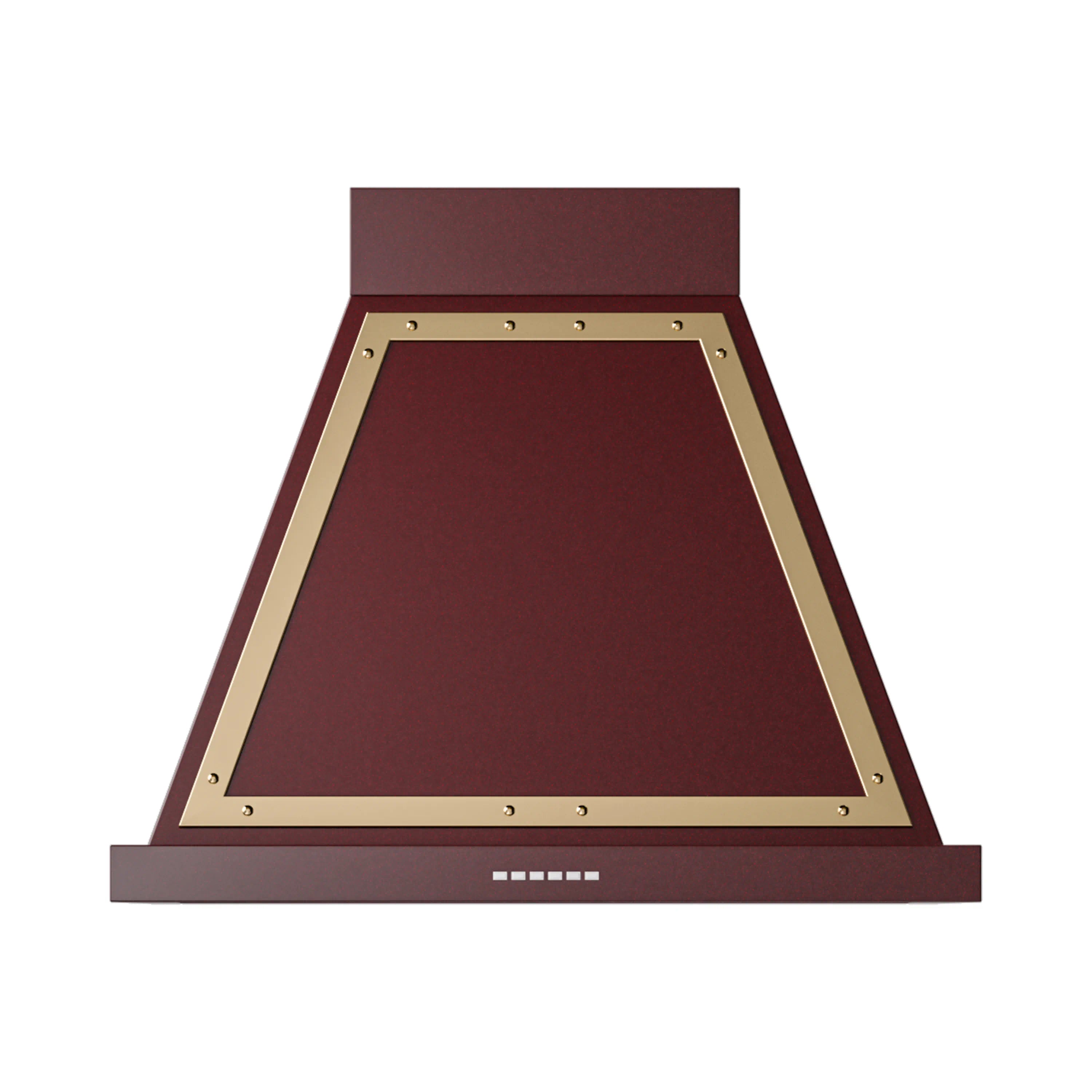 ILVE Nostalgie II 30-Inch 600 CFM Wall Mounted Range Hood in Burgundy with Brass Trim (UANB30BUG)