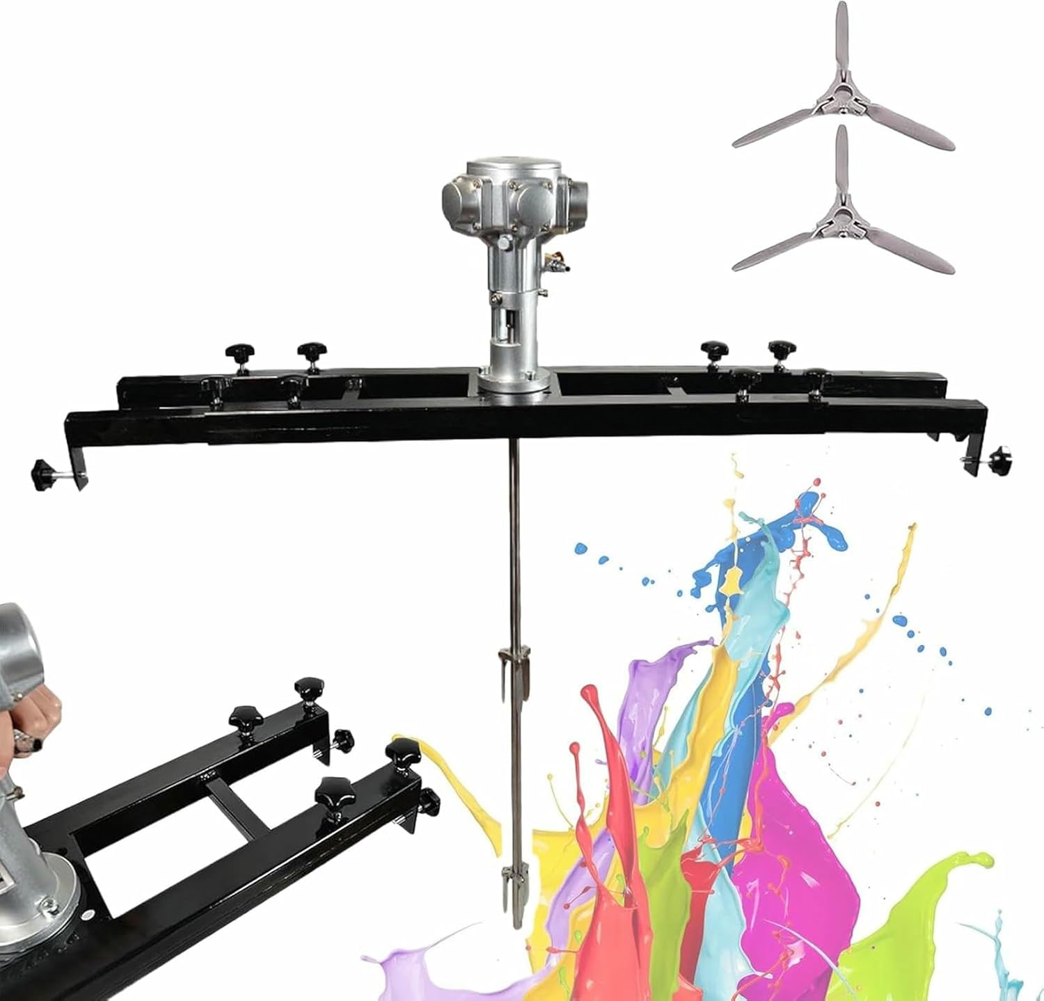 1000l IBC Air Agitator Pneumatic Bracket Mixer, 3/4hp, 1/2hp, Folding Propeller, Paint Stirring Machine for Paint Coating Viscous Liquid Ink Dissolver*