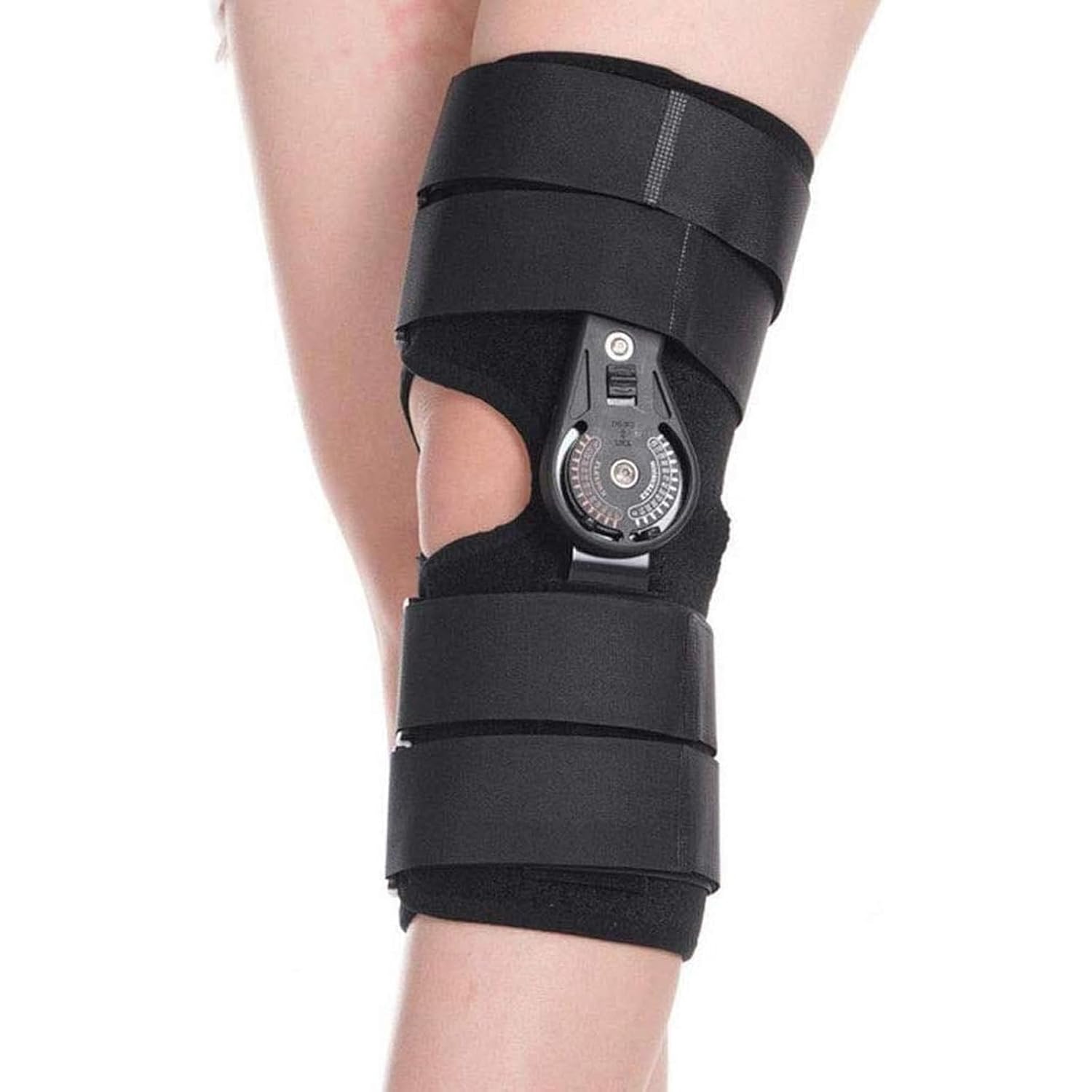 Knee Support, Adjustable Hinged Knee Immobilizer Brace,Straight Knee Splint for Hyperextension And Locking Treatment, Ligament Tears, Osteoarthritis,M