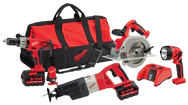 #0928-29 - 28V-Lithion Ion - Includes: Hammer Drill; Reciprocating Saw; Circular Saw; Worklight; Batteries; Charger - 4 Pc. Cordless Combo Tool Kit