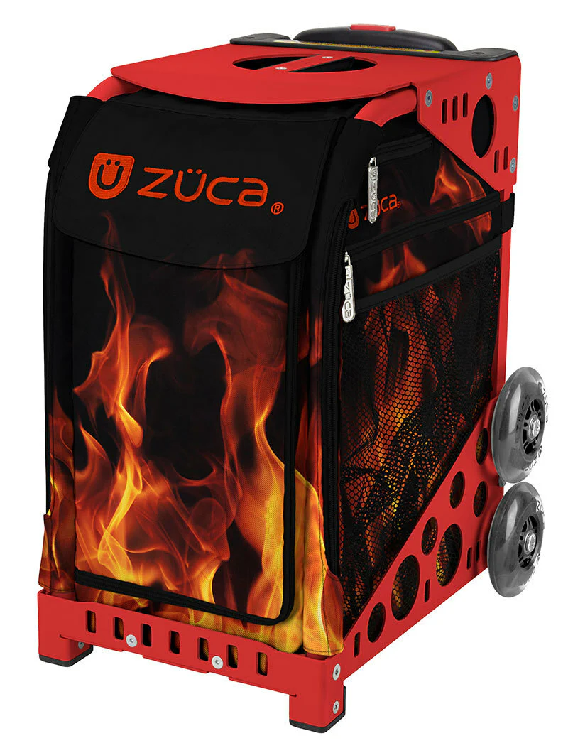 Zuca Blaze Sport Bag and Red Frame with Flashing Wheels