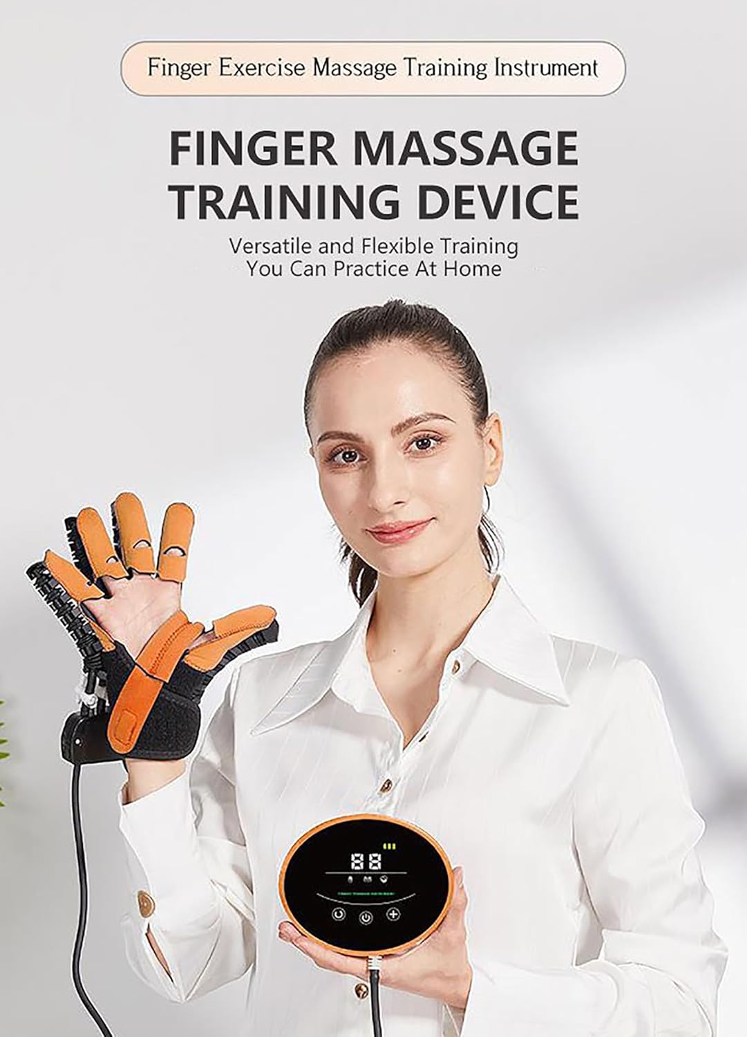 2025 Upgrade Hand Rehabilitation Robot Gloves, Strength Adjustment, Split Finger/Mirror Training Rehabilitation Hand Glove, for Hand Dysfunction Recovery