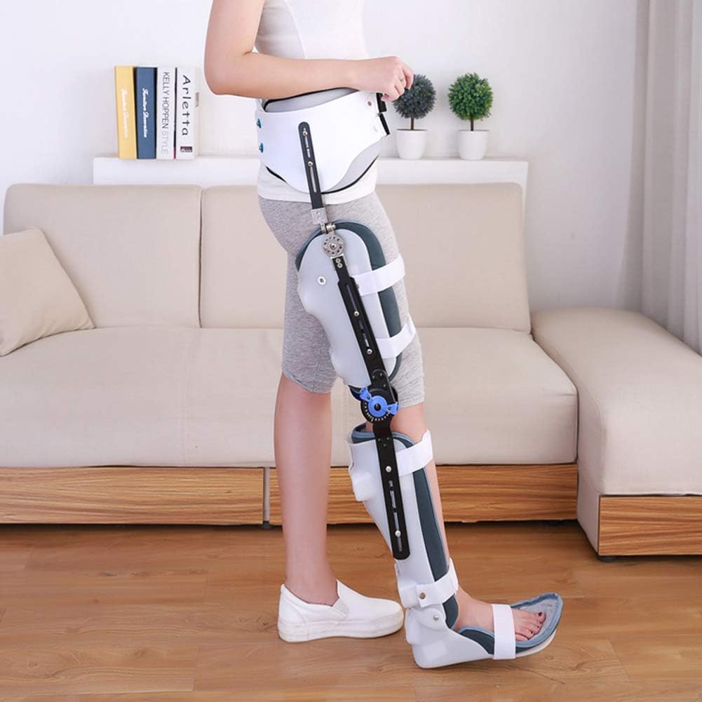 Hinged ROM Post-op Lower Limb Orthosis Adult Hip Knee Ankle and Foot Fixed Brace Femoral Head Replacement Bone Fracture Rehabilitation Fixture