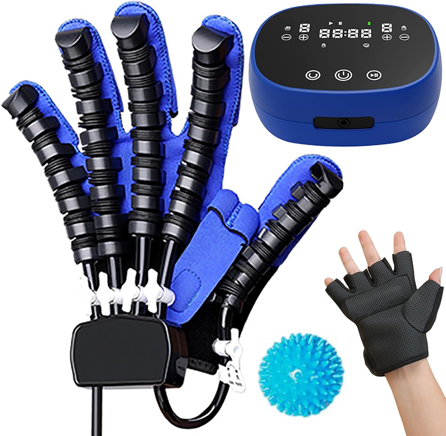 Rehabilitation Robot Gloves, Robot Hand Therapy Gloves for Stroke Patients with Temperature Control, Air Wave Massage, and Touch Screen, Self-Training Hand Exercisers