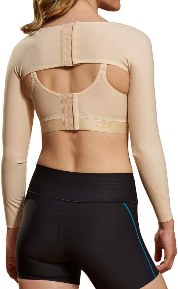 Marena Long Arm Sleeves - Post Surgical Support, Full Arm Coverage, Compression Sleeves for Arms, Easy Application, Recover Compression Garment, Helps Promote Healing