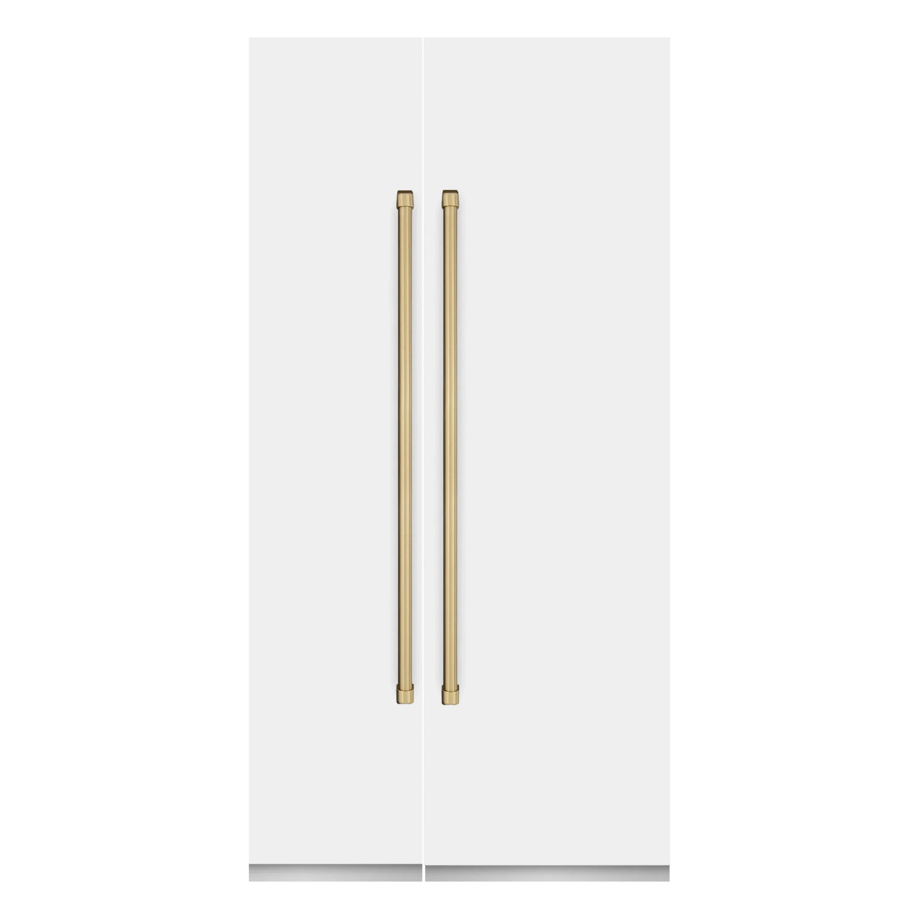 ZLINE 42-Inch Column 12.5 Cu. Ft. Refrigerator and 8.6 Cu. Ft. Freezer in White Matte with Champagne Bronze Accent