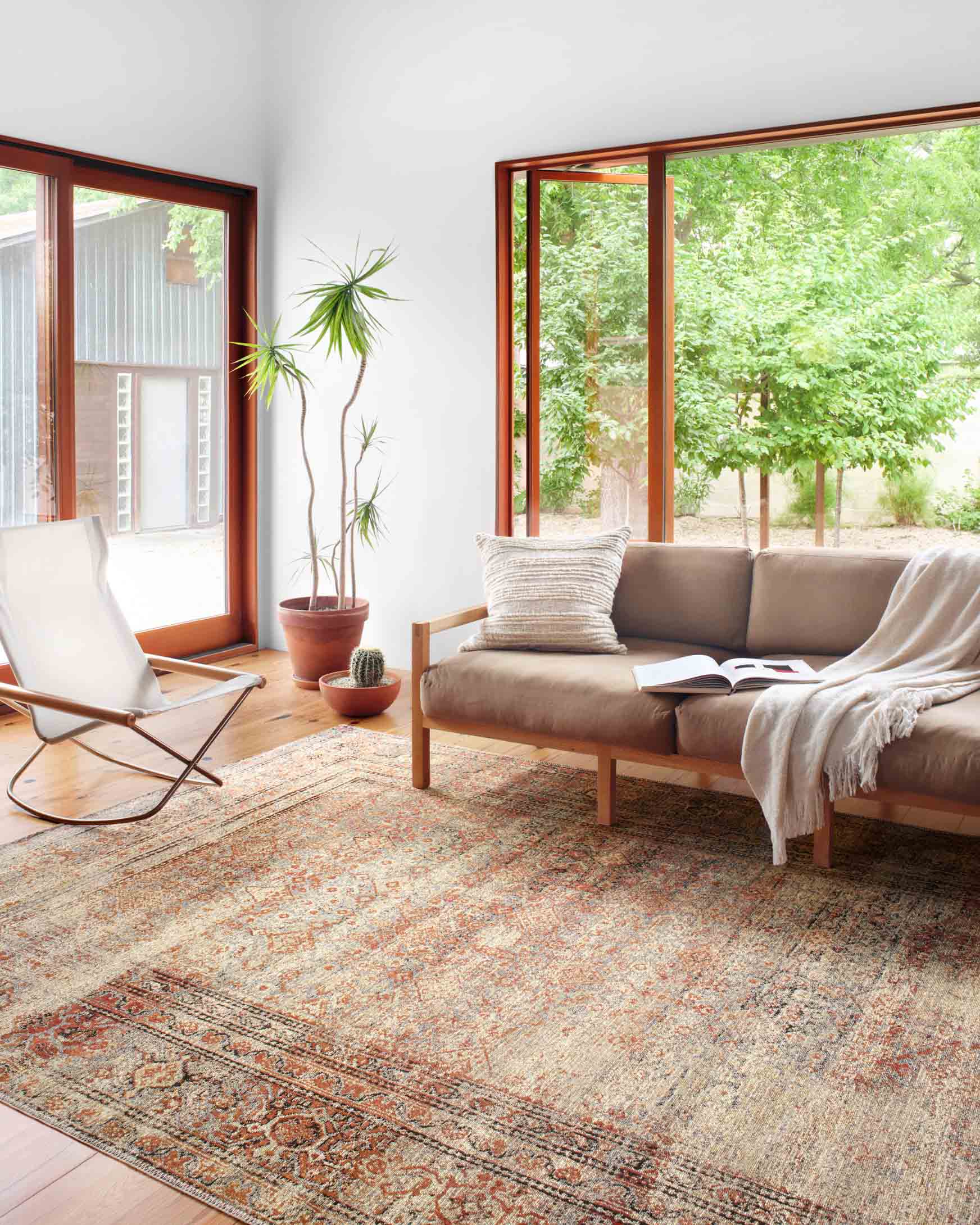 Loloi Sebastian Collection - Traditional Power Loomed Rug in Natural & Brick (SEB-05)