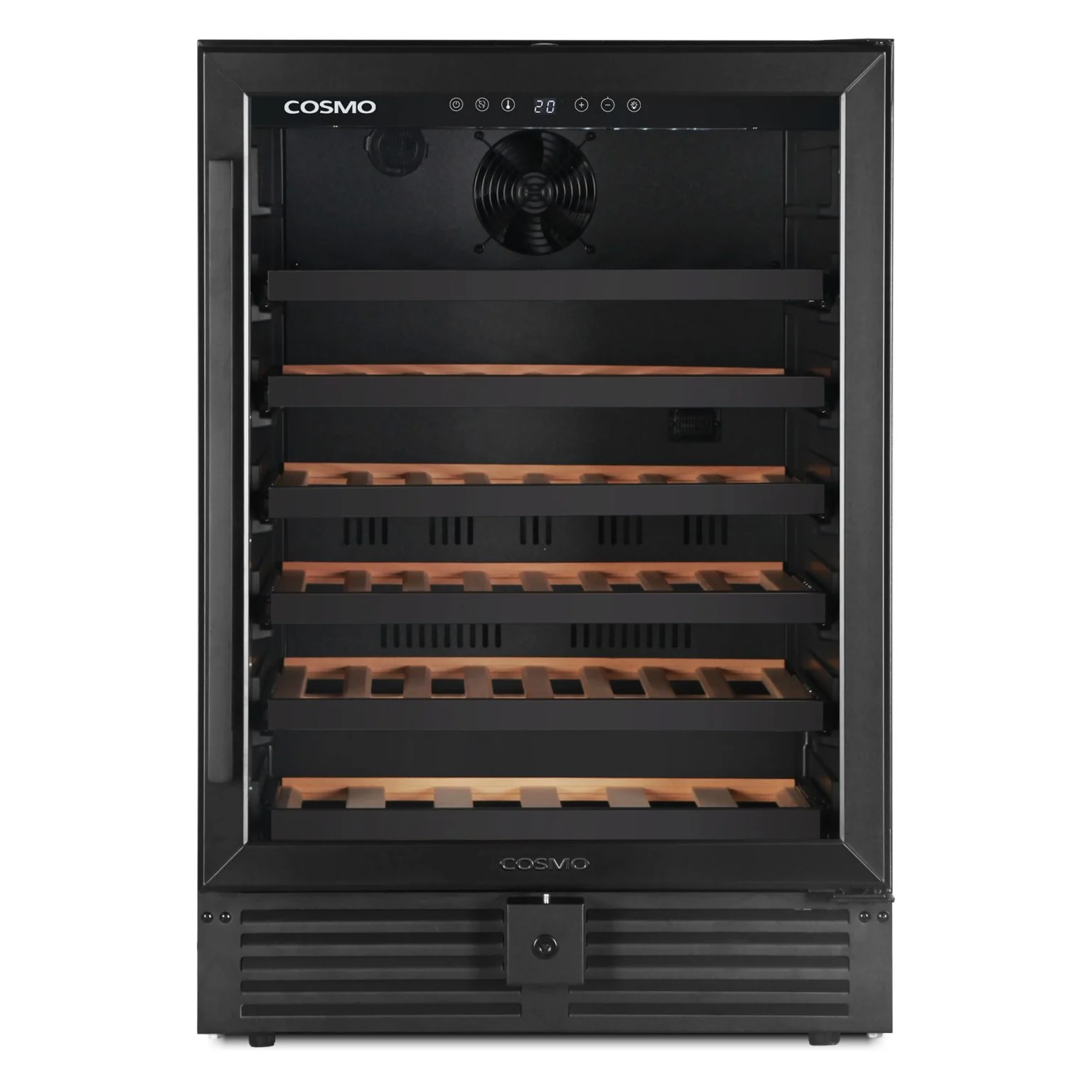 Cosmo 24-Inch 48-Bottle Wine Cooler in Matte Black (COS-24BIWCS-BK)