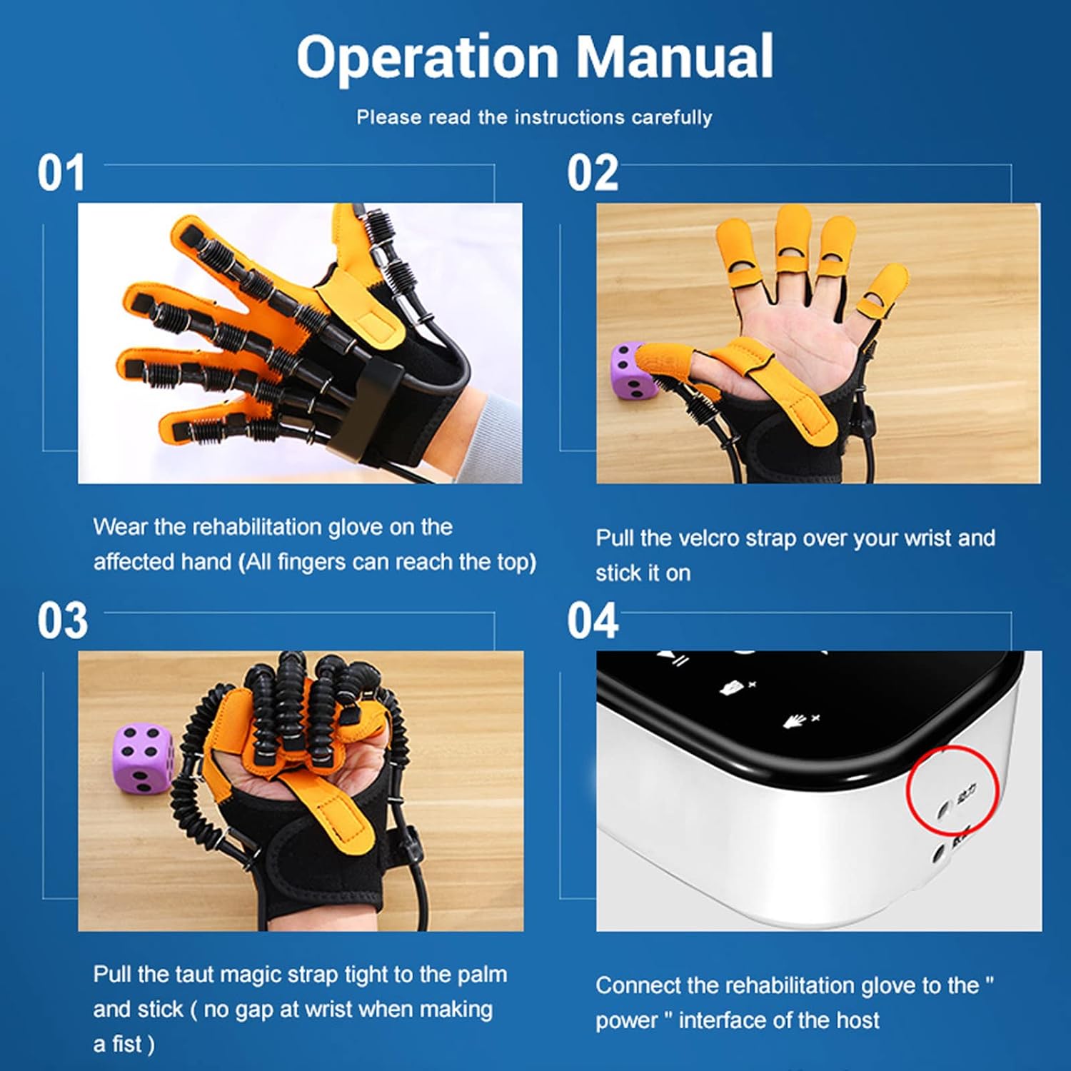 Household Hand Rehabilitation Robot Gloves,Physiotherapy Rehabilitation Robotics Rehab Device For Stroke People Finger Wrist Training with Mirror Mode and Single Finger Training,RightHand-12age(child)