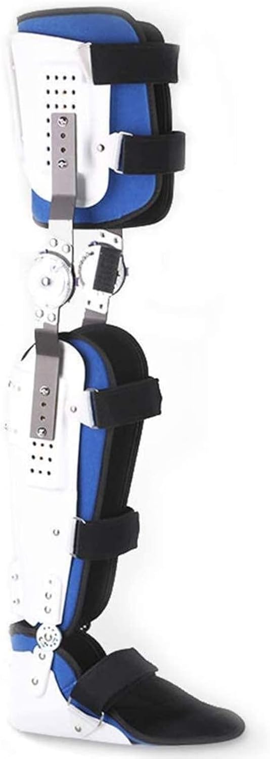 Hinged ROM Knee Brace Adjustable ROM Ankle Knee Immobilizer Braces Orthopedic Leg Stabilizer for ACL, Ligament, Sports Trauma, Sprains