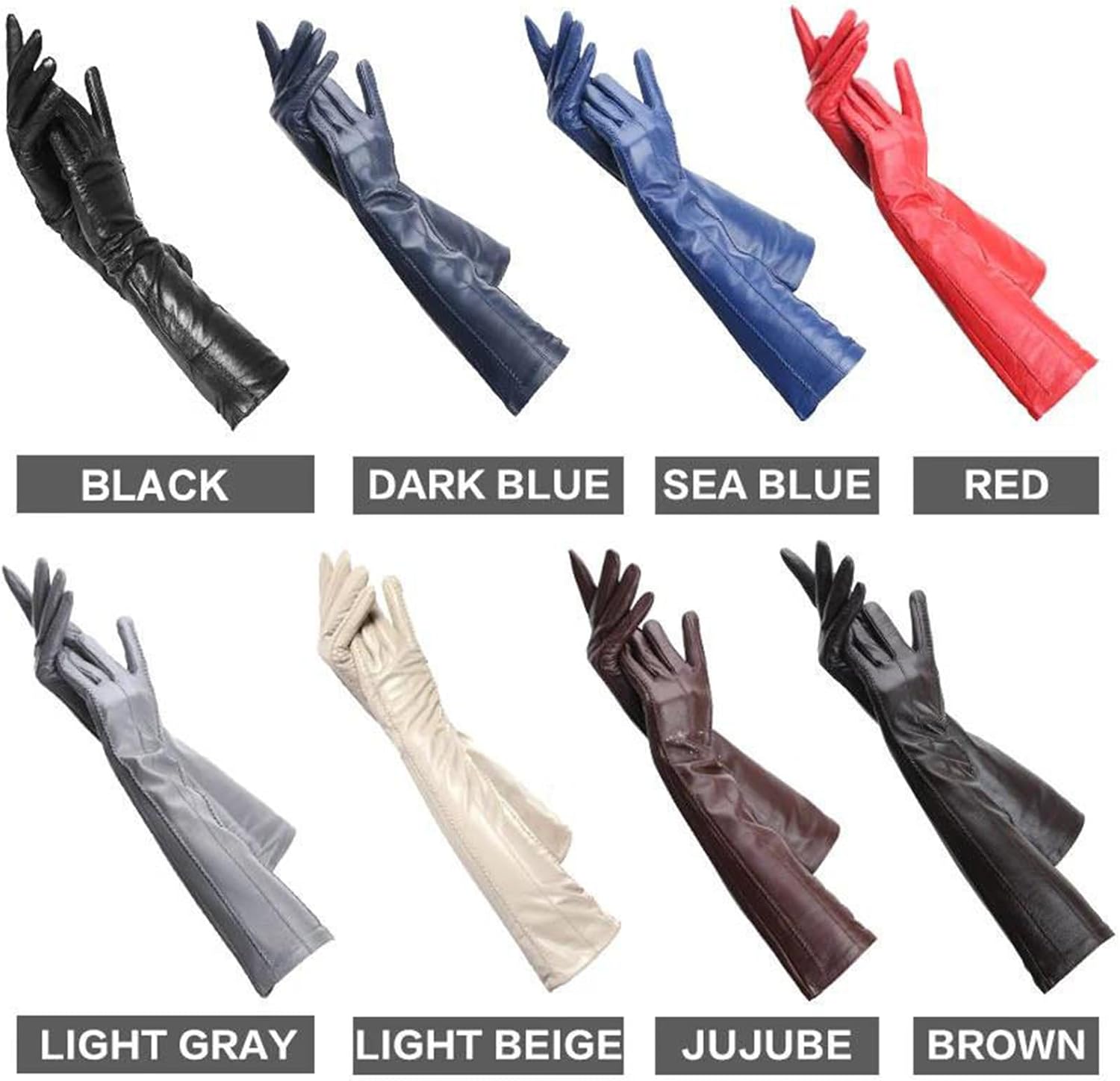 Women's Long Gloves Elbow Length Arm Sleeve Design With A Warm Lining For Full Arm Coverage In Colder Temperatures