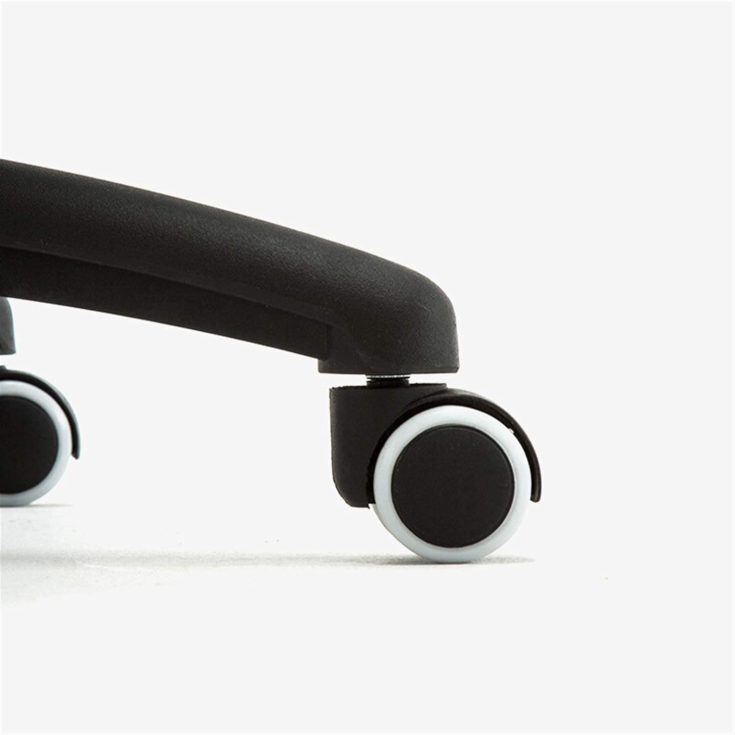 Black Leather High Back Office Chair - Adjustable Ergonomic Swivel Task Chair with Armrests and Lumbar Support,