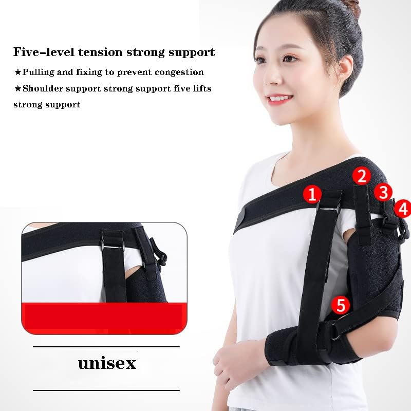 Shoulder Arm Sling Brace, Shoulder Brace Injury Support with Adjustable Straps, for Stroke Hemiplegia Subluxation Recovery Shoulder Joint Strap