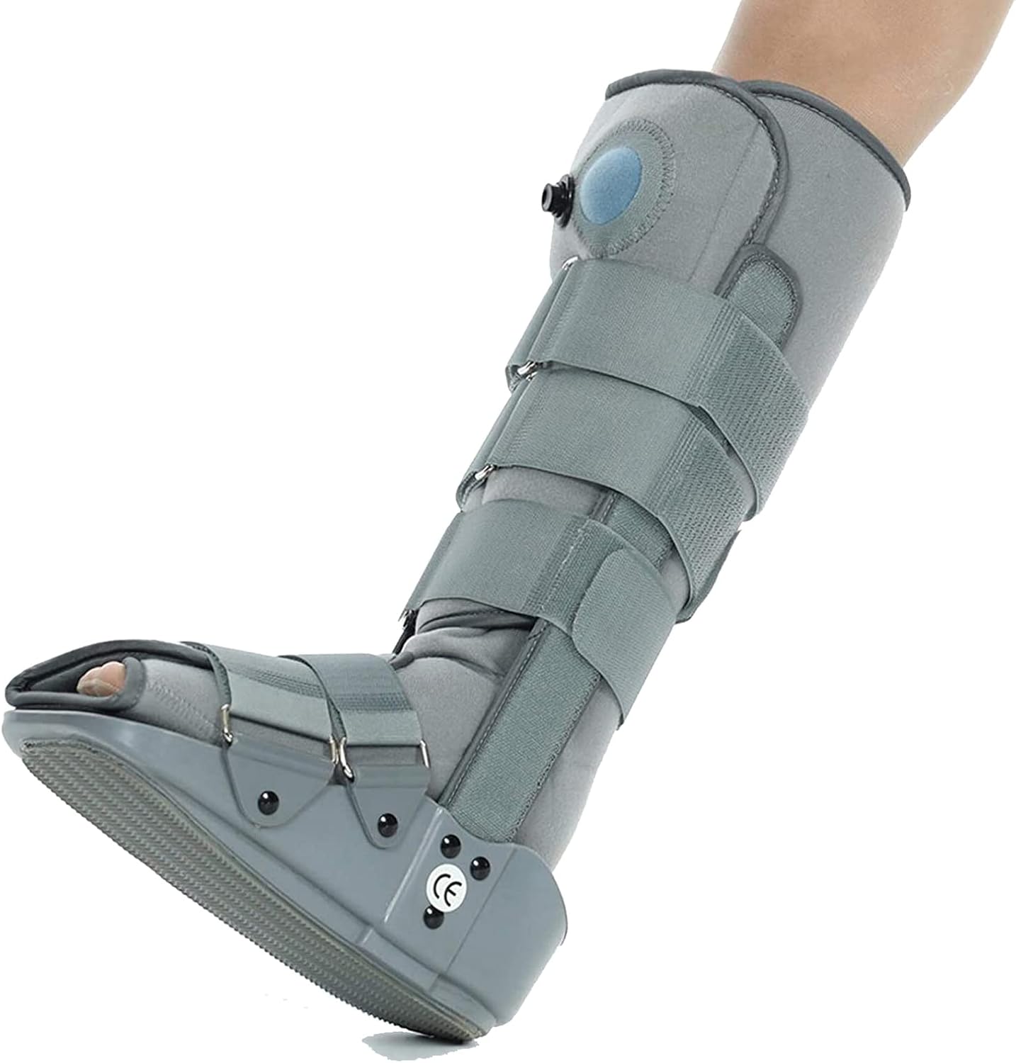 Foot Support Boot, Pneumatic Walking Boot Orthopedic Walking Boot for Sprained Ankle with Air Pump Foot Brace,Gray,Gray-XL