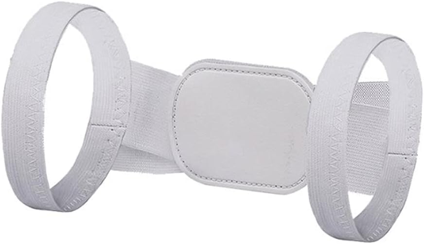 Unisex Adjustable Posture Corrector, Upper Back Brace Clavicle Support for Providing Relief from Neck Back & Shoulder,White-XL