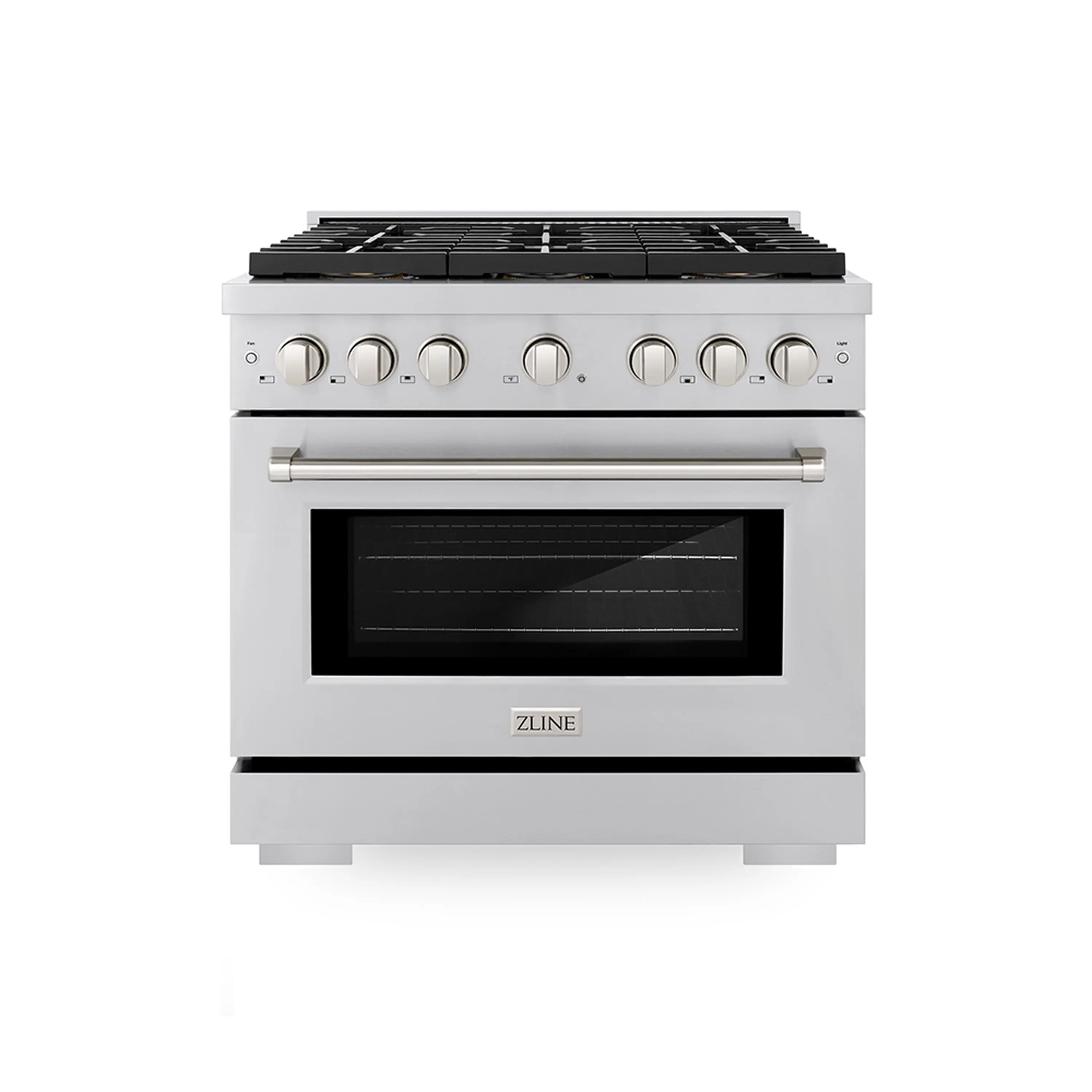 ZLINE 36-Inch 5.2 cu. ft. Paramount Gas Range with 6 Burner DuoPro鈩?Cooktop and Convection Gas Oven in Stainless Steel (PSGR36)