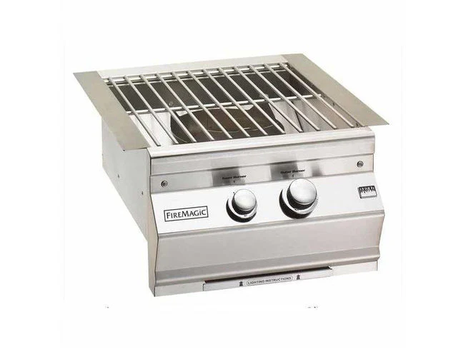 Fire Magic 19-Inch Built-In Power Burner with Stainless Steel Grid for Aurora Grills, Liquid Propane (19-S0B1P-0)