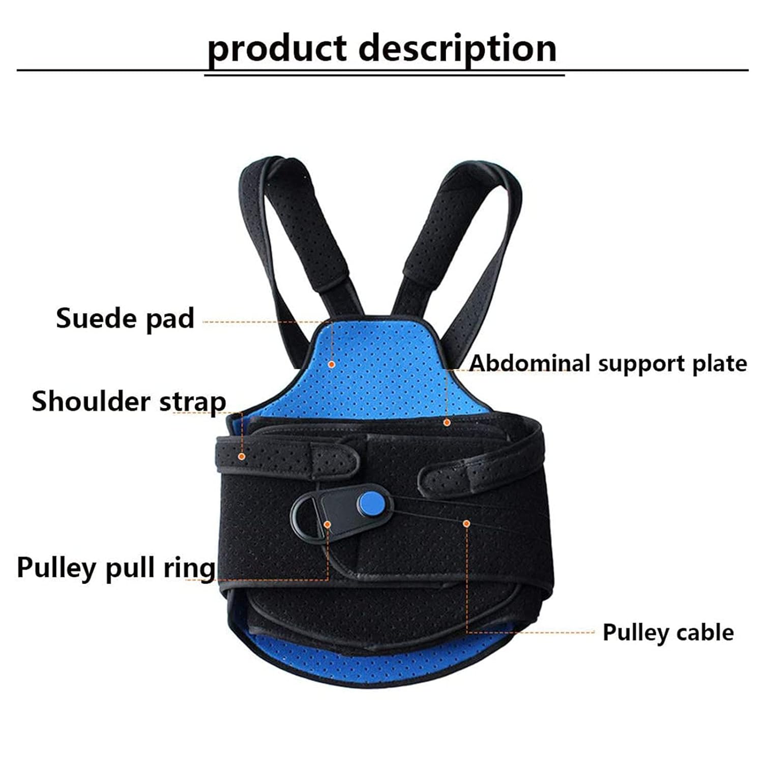 Thoracolumbar Fixed Spinal Brace, Lumbar Spine Orthosis for Herniated Disc Pain Relief Spine Stenosis, Sciatica, Scoliosis (Small