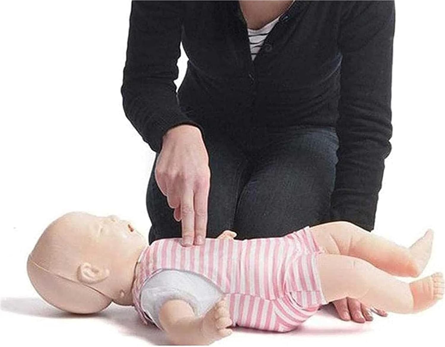 Infant Cardiopulmonary Resuscitation, Heimlich Maneuver and Cardiopulmonary Resuscitation (CPR) Practice, Easy to Use, Baby Infarction Model for Education.