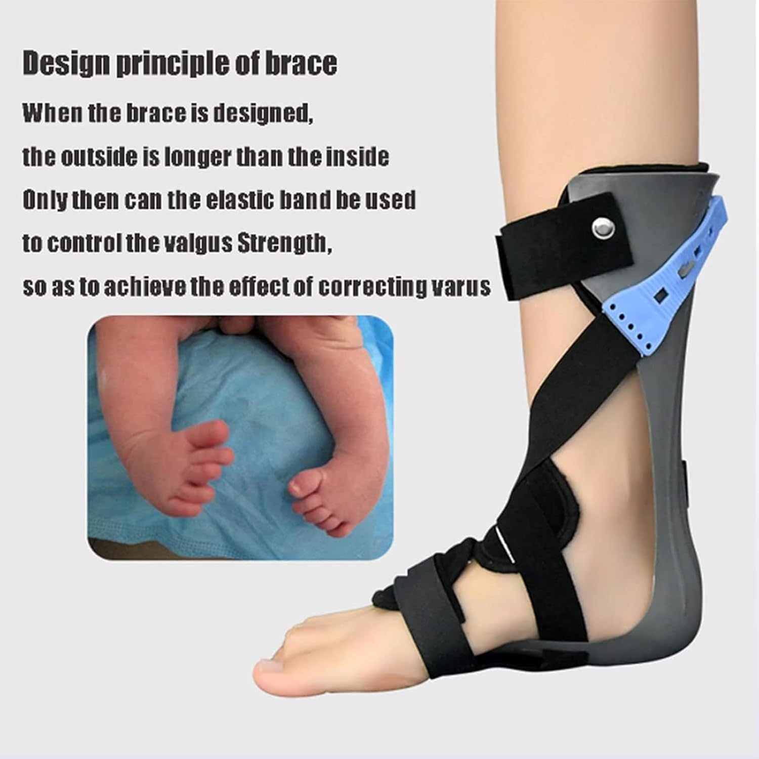Foot Droop Orthosis, AFO Drop Foot Brace, Ankle Foot Orthosis Support for Treatment of Plantar Fasciitis Achilles Tendonitis & Drop Foot,Right,S(