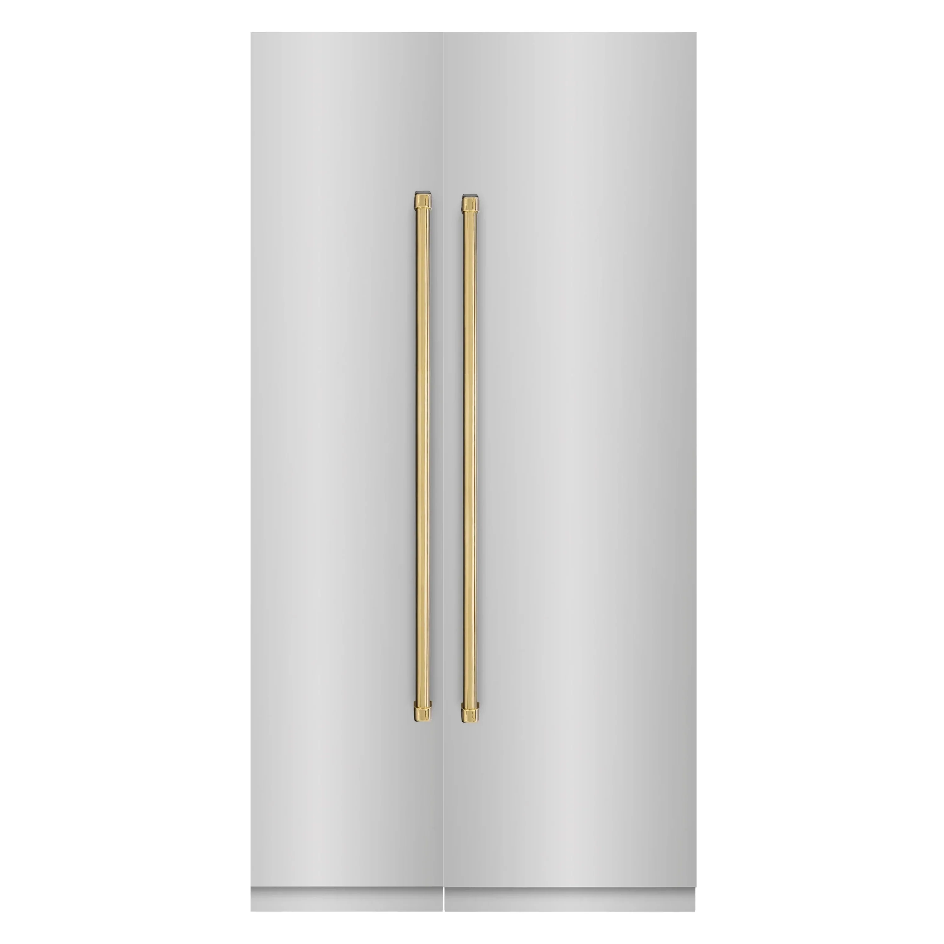 ZLINE 42-Inch Column 12.5 Cu. Ft. Refrigerator and 8.6 Cu. Ft. Freezer in Stainless Steel with Gold Accents