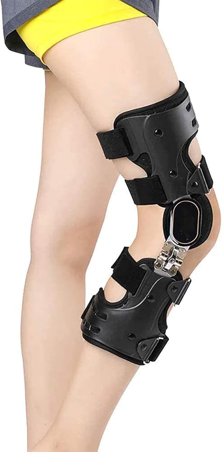 Adjustable Knee Orthosis Splint Hinged Knee Support Brace Post Op Patella Injury Fixation Bracket Meniscus Fracture Rehabilitation Knee Pads