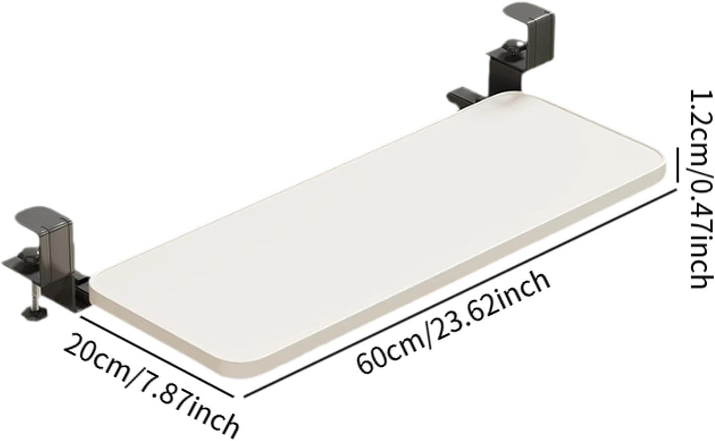 Desk Extend Shelf Board Desk Extend Tray for Computer Table Adults Workstation Organizer Wrist Support Arm Rest Expansion, 60cmx20cmx1.2cm